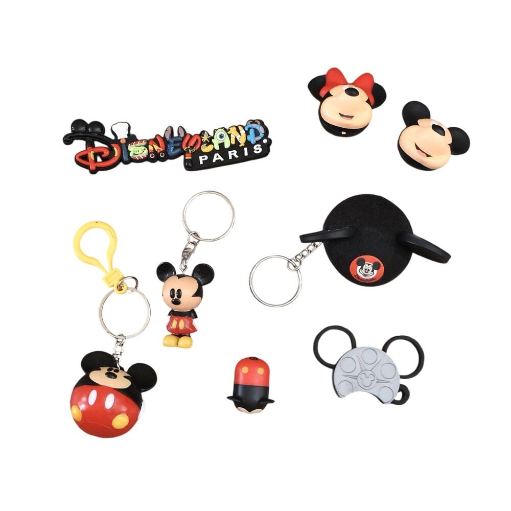 Disneyland Paris Mickey Mouse Minnie Magnet Keychain Lot Tsum Tsum